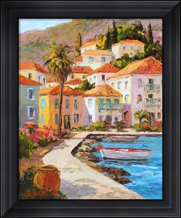 Framed Greece&#39;s Golden Light Print
