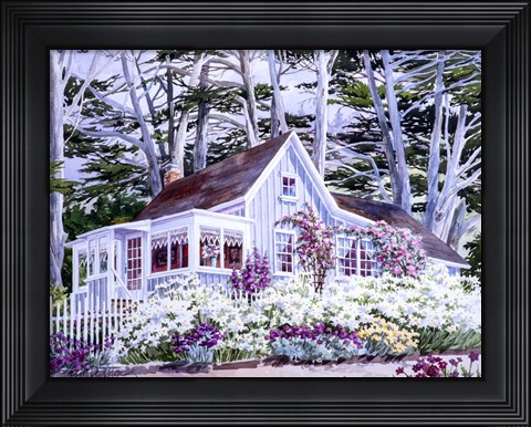 Framed Coastal Blue and White Print