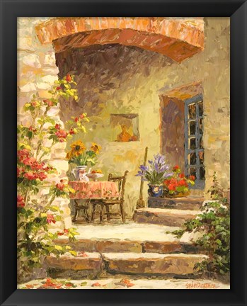 Framed Back Step Garden Print