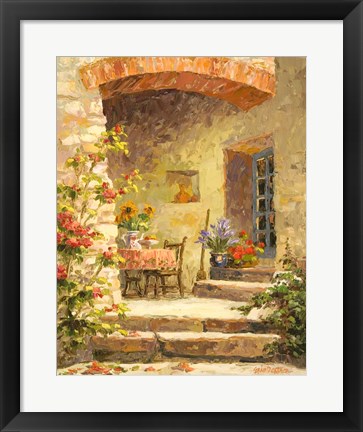 Framed Back Step Garden Print