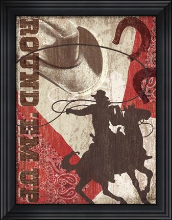 Framed Round &#39;Em Up Print