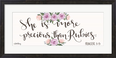 Framed Proverb 3:15 Print