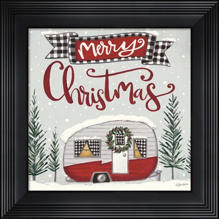 Framed Merry Christmas Camper Print