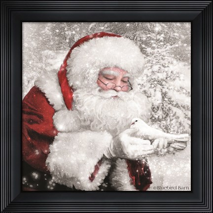 Framed Santa&#39;s Little Friend Print