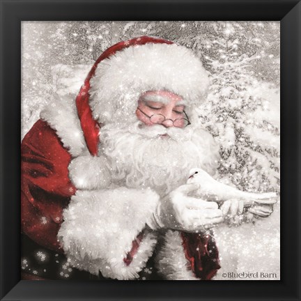 Framed Santa&#39;s Little Friend Print