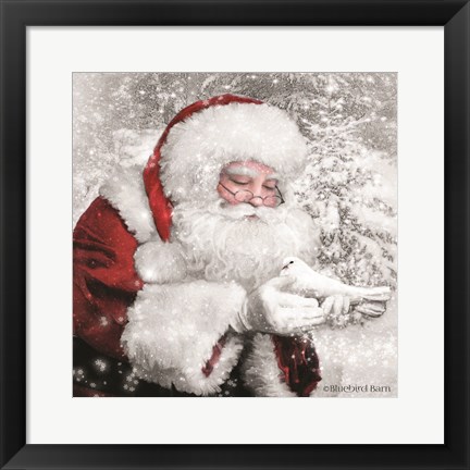 Framed Santa&#39;s Little Friend Print