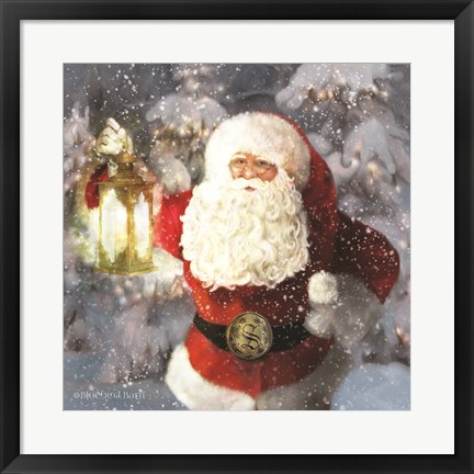 Framed Light the Way Santa Print
