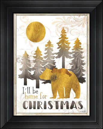 Framed Merry Christmas and Happy New Year Print