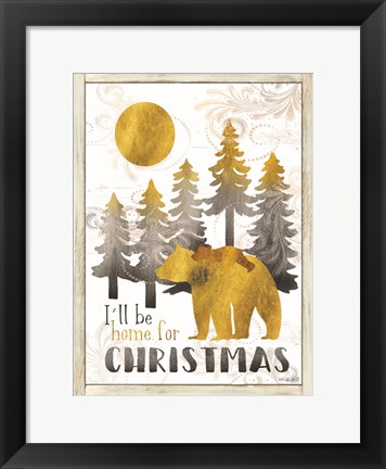 Framed Merry Christmas and Happy New Year Print