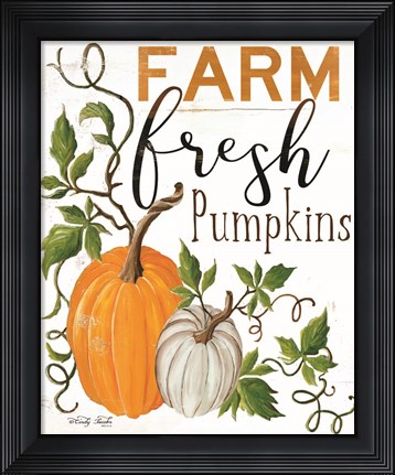 Framed Farm Fresh Pumpkins Print