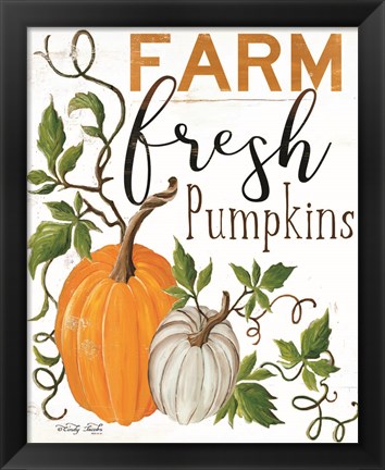 Framed Farm Fresh Pumpkins Print