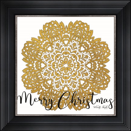 Framed Merry Christmas Mandala Print