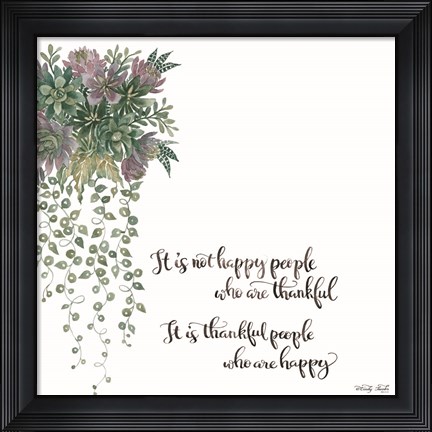 Framed Thankful People Print