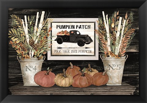 Framed Pumpkin Patch Still Life Print