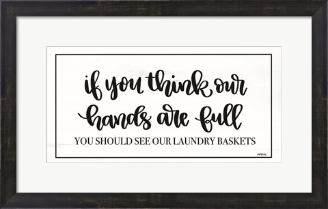 Framed Laundry Baskets Print