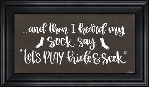 Framed Sock Seek II Print