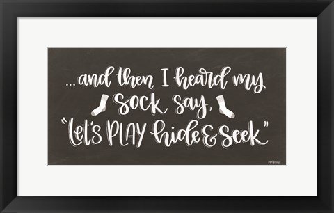 Framed Sock Seek II Print