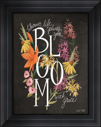 Framed Bloom with Grace Print