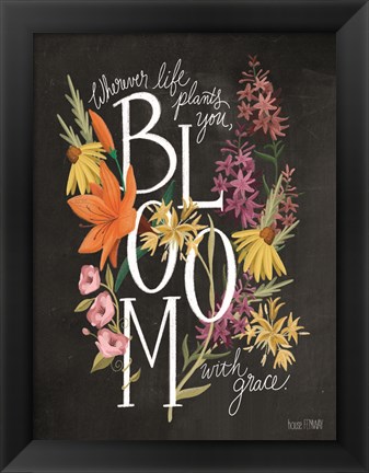 Framed Bloom with Grace Print