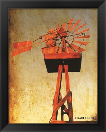 Framed Chip&#39;s Windmill I Print