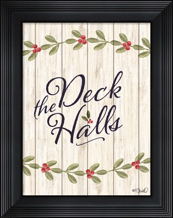 Framed Deck the Halls    E Print