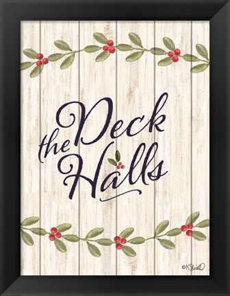 Framed Deck the Halls    E Print