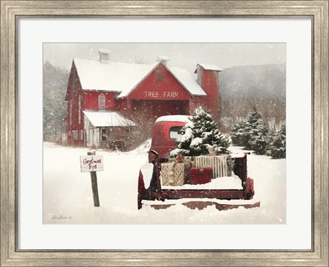 Framed Tree Farm Christmas Print