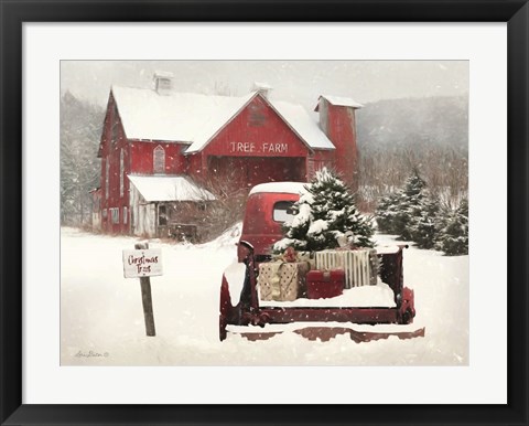 Framed Tree Farm Christmas Print