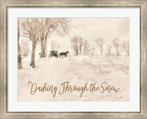 Framed Dashing Through the Snow Print