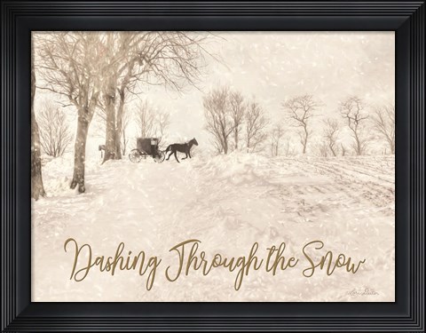 Framed Dashing Through the Snow Print
