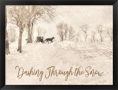 Framed Dashing Through the Snow Print