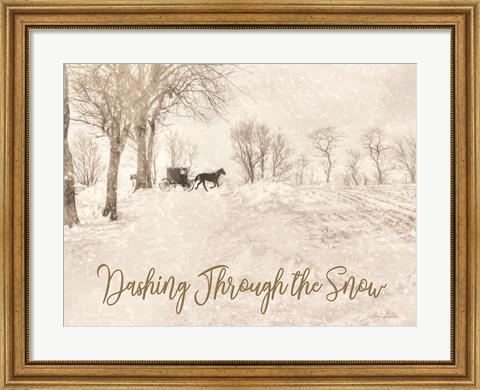 Framed Dashing Through the Snow Print