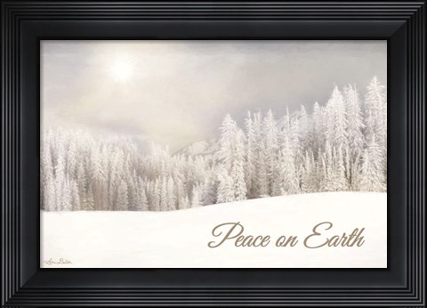 Framed Lava Mountain Snow Storm Print