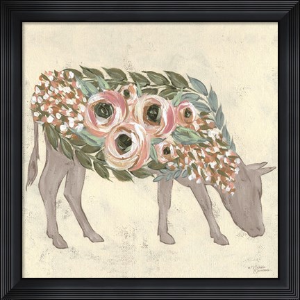 Framed Annabelle the Cow Print