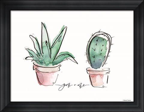 Framed You and Me Cactus Print