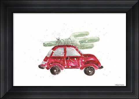 Framed Home for Christmas Cactus Print