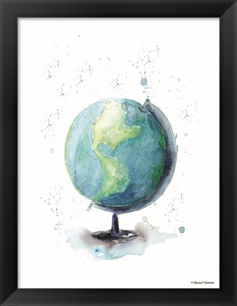 Framed Globe Print