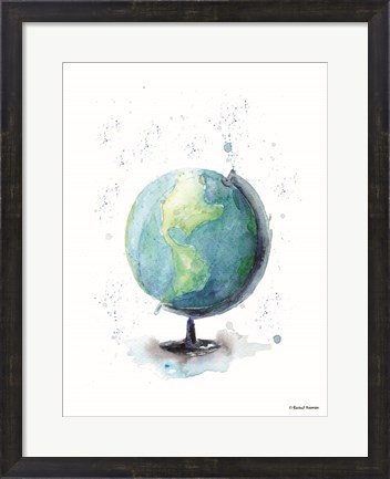 Framed Globe Print