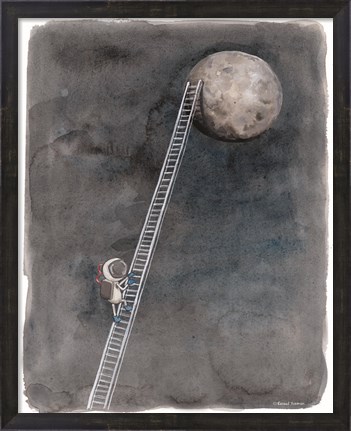 Framed Ladder to the Moon Print