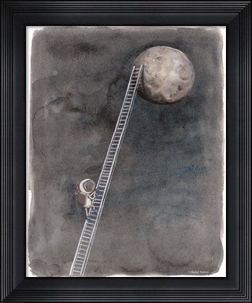 Framed Ladder to the Moon Print