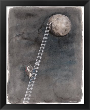 Framed Ladder to the Moon Print