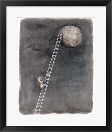 Framed Ladder to the Moon Print