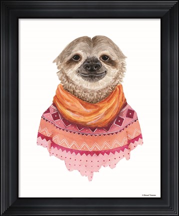 Framed Sloth in a Sweater Print