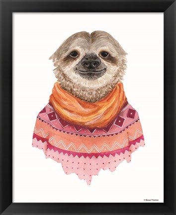 Framed Sloth in a Sweater Print