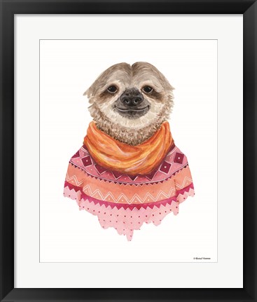 Framed Sloth in a Sweater Print