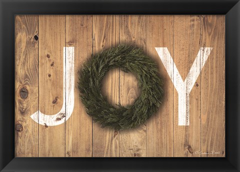 Framed Joy Cedar Wreath Print