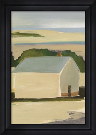 Framed Seaside Cottage 1 Print