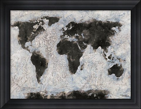 Framed Old World Map Print