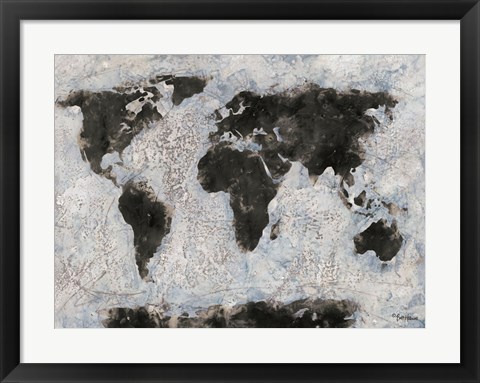 Framed Old World Map Print