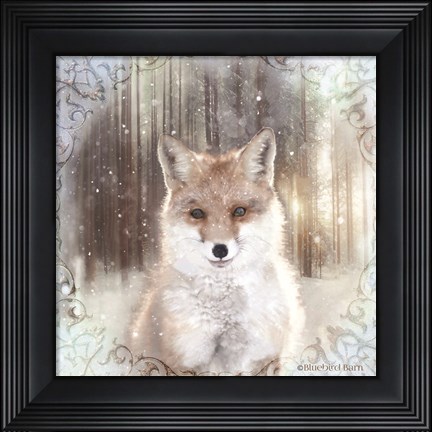 Framed Enchanted Winter Fox Print